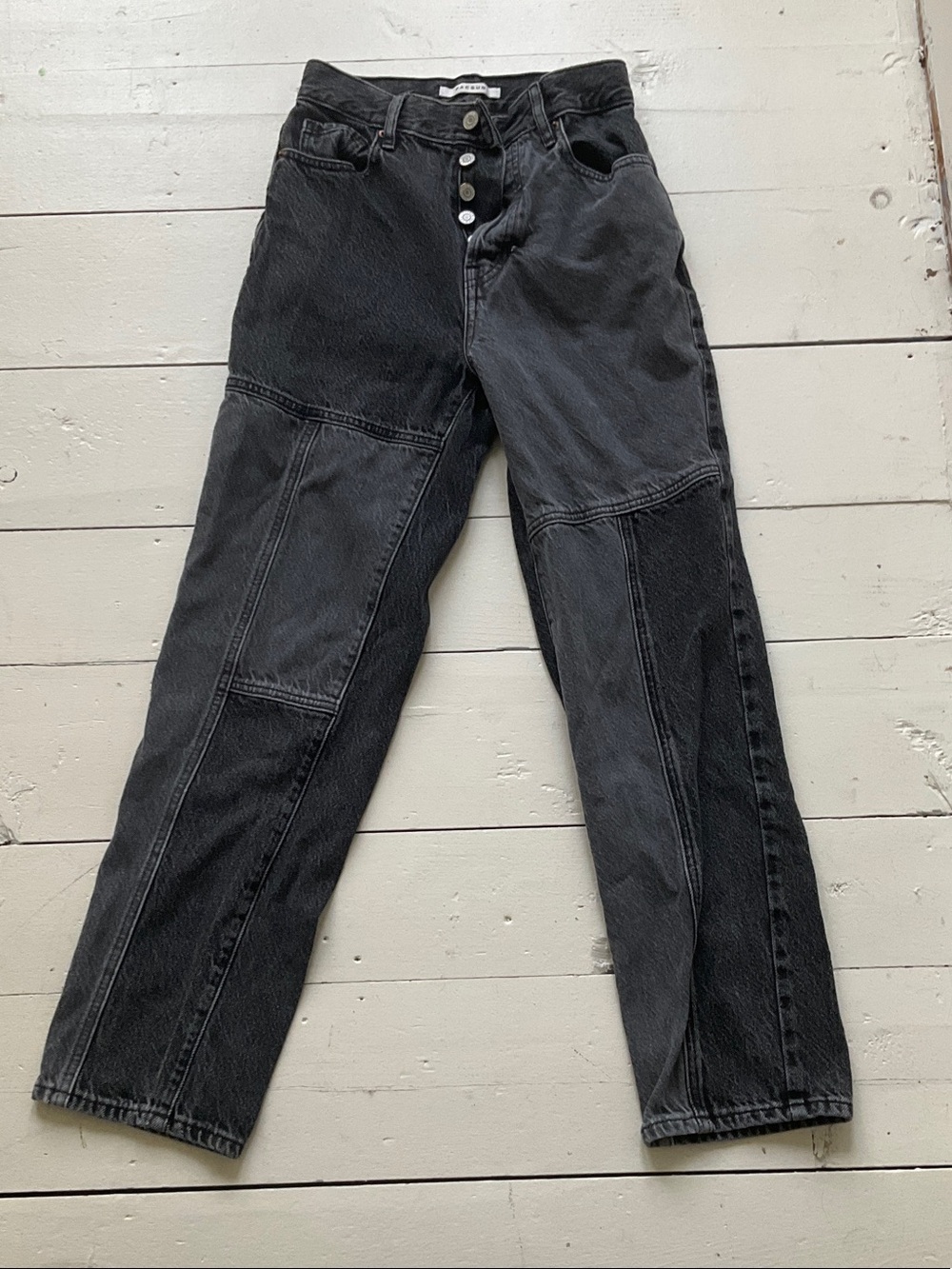 Pacsun color block black and grey jeans